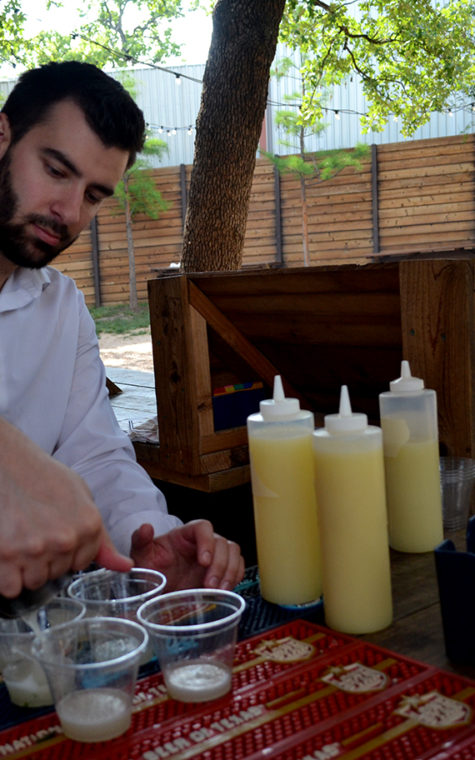 A beautiful man making beautiful drinks.