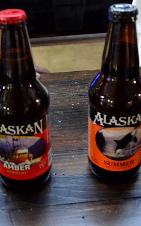 Alaskan beer was provided for sipping pleasure during the event.