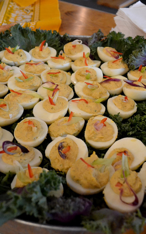 Deviled eggs are always a good thing.