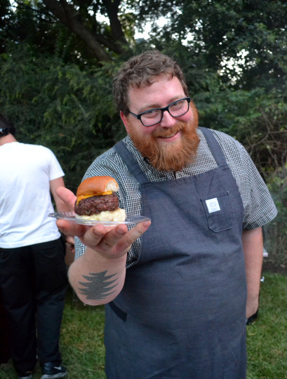 Chef Justin Brunson brought along his whole animal grind burger, aka The Brunson Burger.